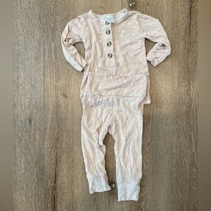 LOU LOU & Company 3-6 Months Cream Tree Print